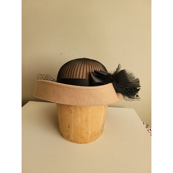 Vintage David M Tan Wool Hat Costume Cosplay Preppy main image 10